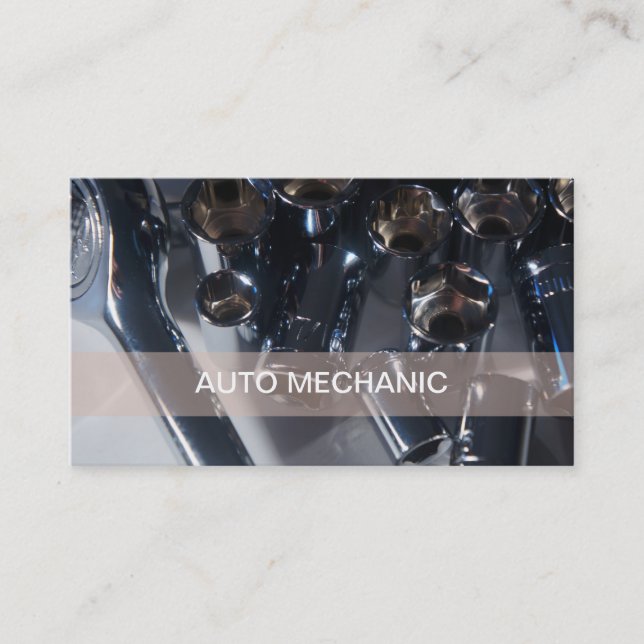 Tarjetas de visita automotrices del mecánico (Anverso)