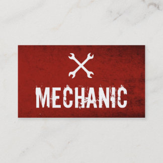 Tarjetas de visita automotrices del mecánico