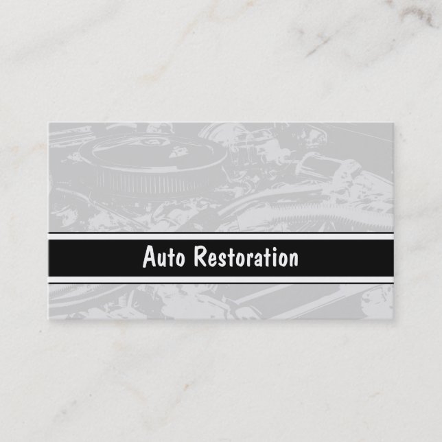 Tarjetas de visita autos de la restauración (Anverso)
