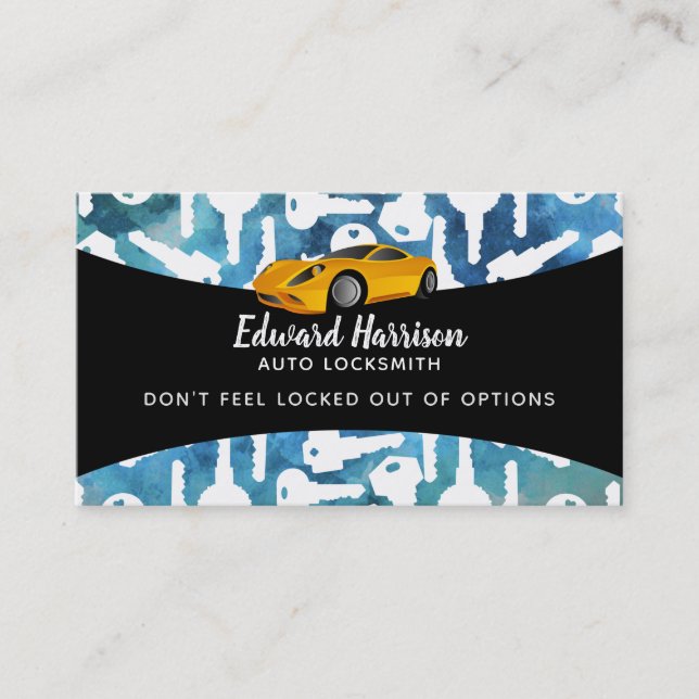 Tarjetas de visita autos del cerrajero (Anverso)