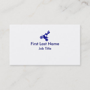 Tarjetas de visita azul simple motocross personali