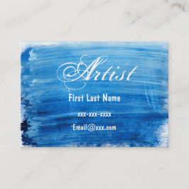 Tarjetas de visita azules de la acuarela