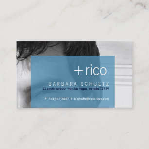 Tarjetas de visita [azules] de la cara de Rico