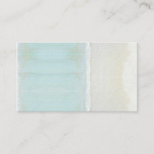 Tarjetas de visita azules de la yoga del agua