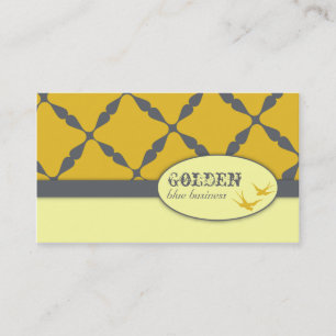 Tarjetas de visita azules de oro