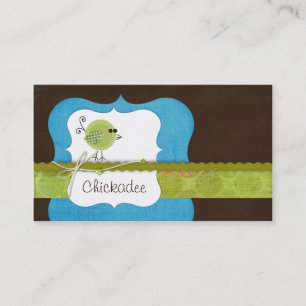 Tarjetas de visita {azules} del Chickadee