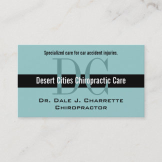 Tarjetas de visita azules del Chiropractor con los