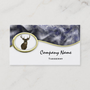 Tarjetas de visita azules del Taxidermy del