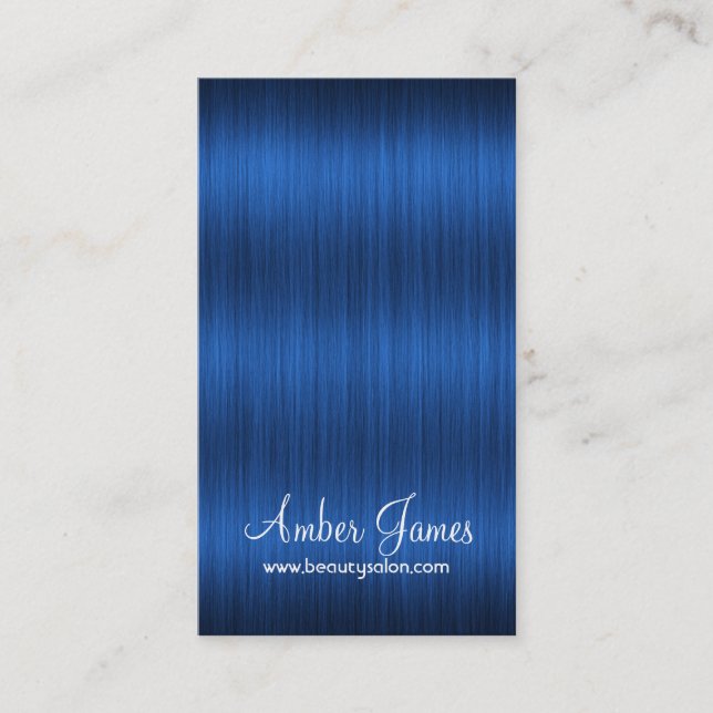 Tarjetas de visita azules onduladas largas del (Anverso)