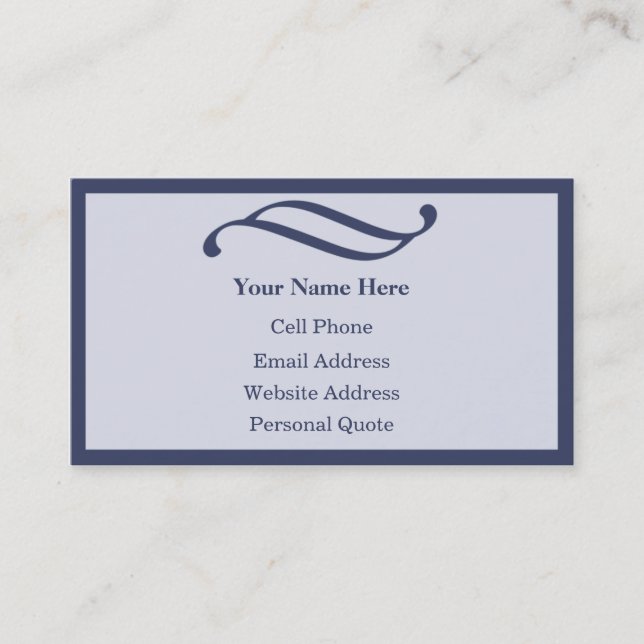 Tarjetas de visita azules profesionales (Anverso)