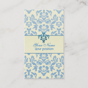 Tarjetas de visita azules y blancas simples