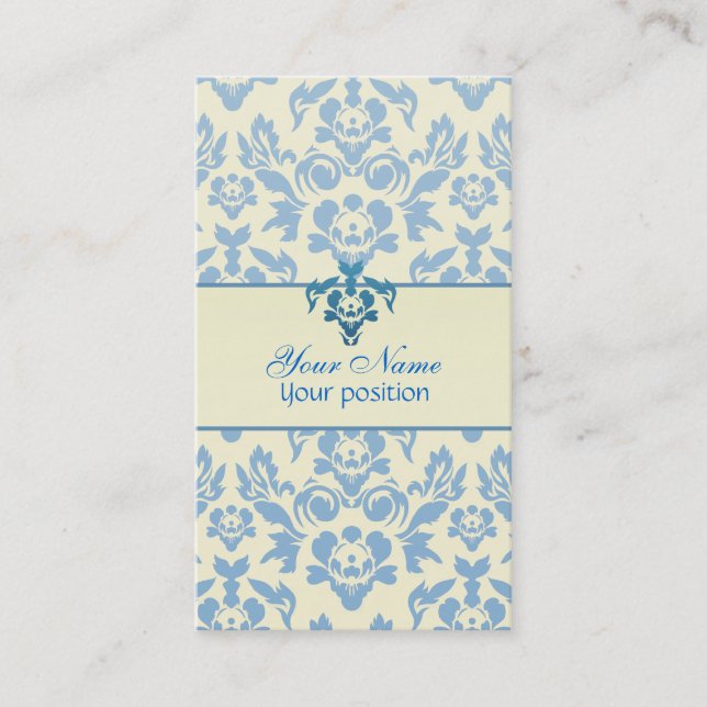 Tarjetas de visita azules y blancas simples (Anverso)