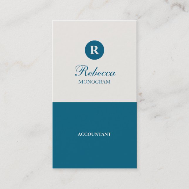 Tarjetas de visita azules y poner crema simples (Anverso)