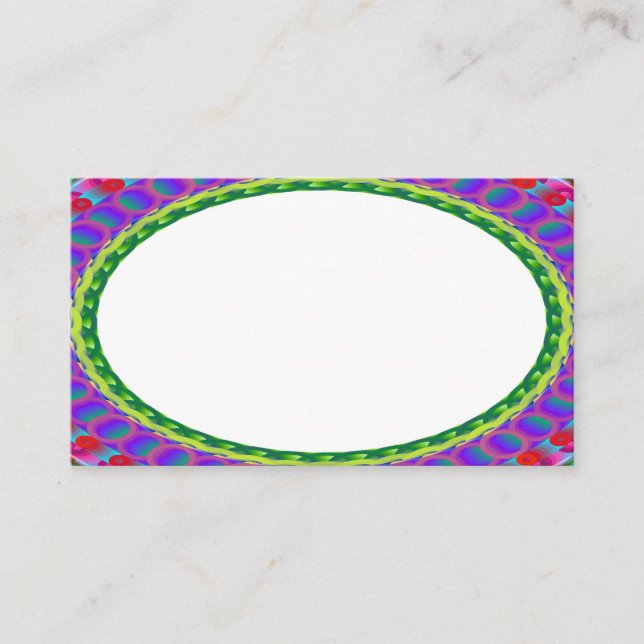 Tarjetas de visita B7 del Centro Blanco personaliz (Anverso)