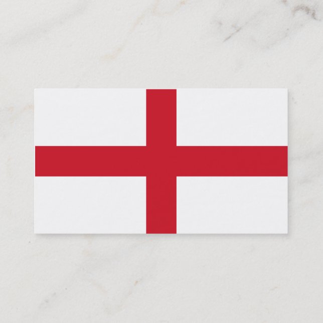 Tarjetas de visita Bandera de Inglaterra (Reverso)