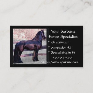 Tarjetas de visita barrocas del caballo