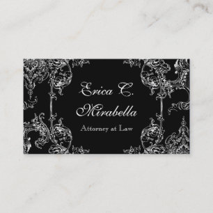 Tarjetas de visita - Barroco floral del remolino d