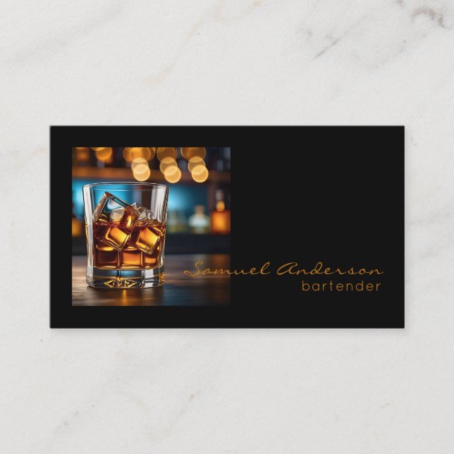 Tarjetas de visita Bartender (Anverso)
