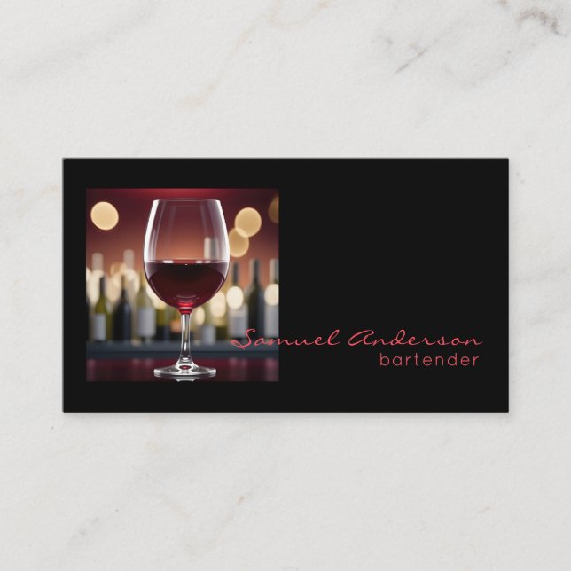 Tarjetas de visita Bartender (Anverso)