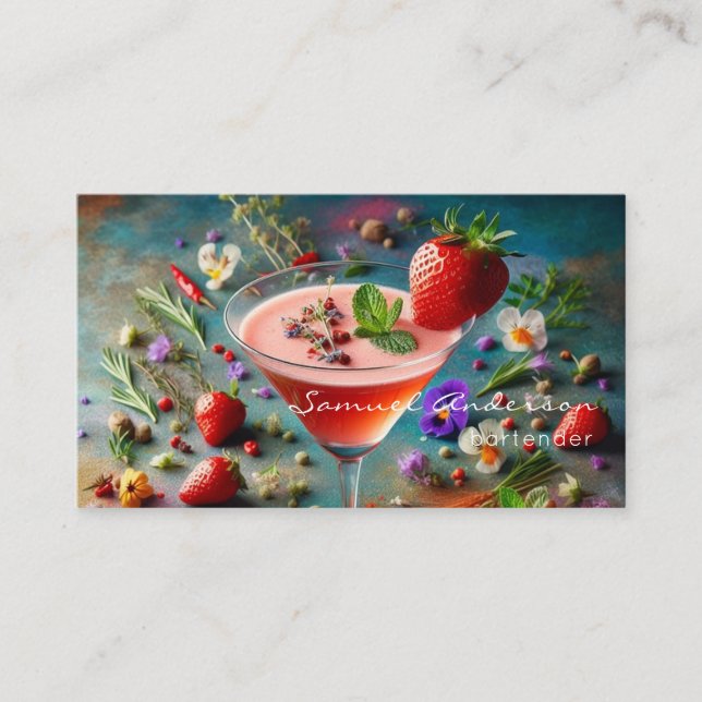 Tarjetas de visita Bartender (Anverso)
