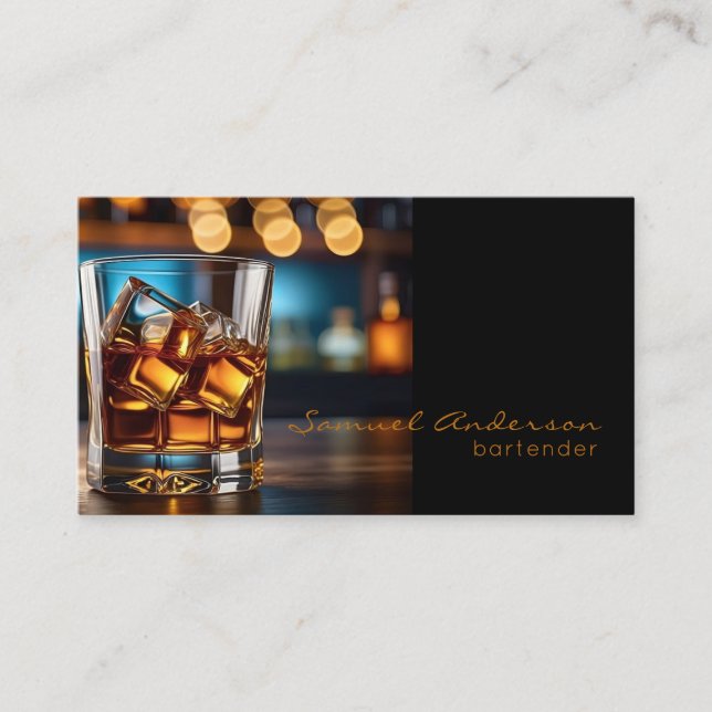 Tarjetas de visita Bartender (Anverso)