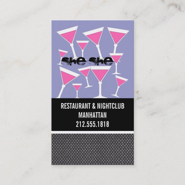 Tarjetas de visita Bartender (Anverso)