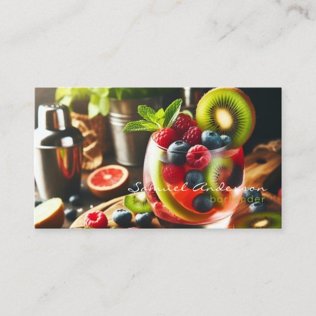 Tarjetas de visita Bartender (Anverso)