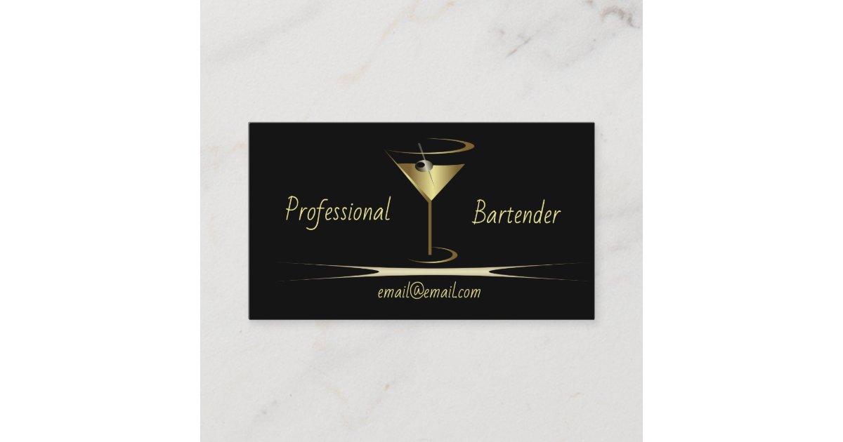 Tarjetas de visita Bartender - Tarjetas con clase | Zazzle.es