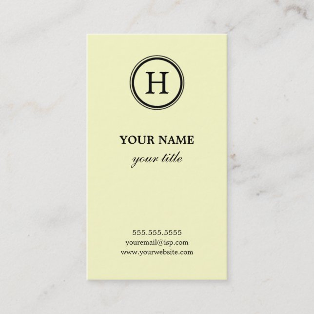 Tarjetas de visita beige elegantes (Anverso)