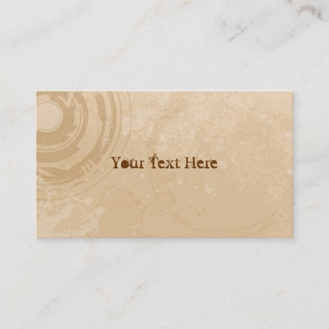 Tarjetas de visita beige pálidas del Grunge (Anverso)