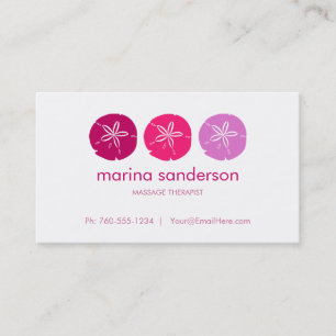 Tarjetas de visita Berry Pink, Sand Dollar