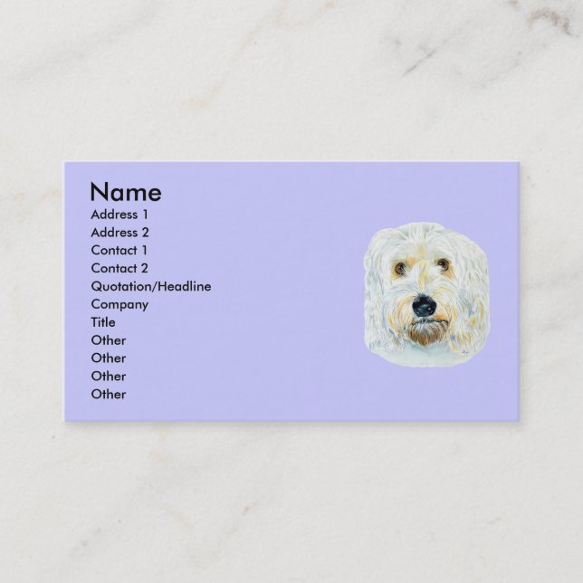 Tarjetas de visita blancas de Maggie del (Anverso)