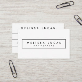 Tarjetas de visita blancas elegantes mínimas