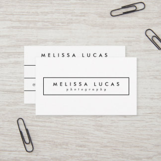 Tarjetas de visita blancas elegantes mínimas