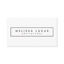 Tarjetas de visita blancas elegantes mínimas