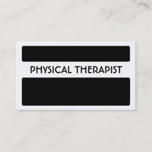 Tarjetas de visita blancas negras del terapeuta