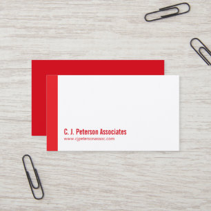 Tarjetas de visita blancas rojas profesionales