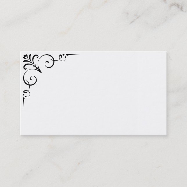 Tarjetas de visita blancos y negros (Anverso)