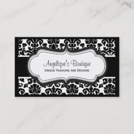 Tarjetas de visita blancos y negros elegantes del