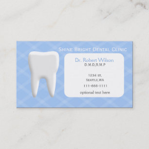 Tarjetas de visita Blue Dental con tarjeta de cita