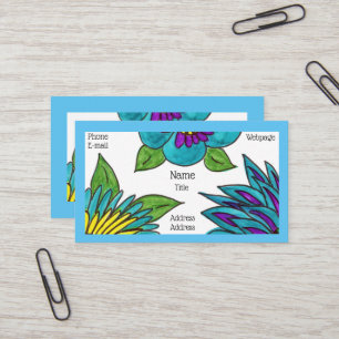 Tarjetas de visita Blue Flower