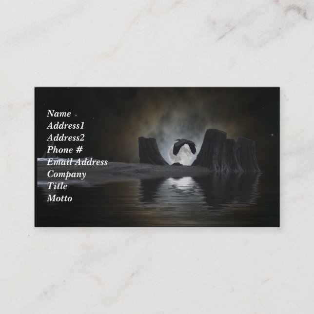 Tarjetas de visita Blue Heron (Anverso)