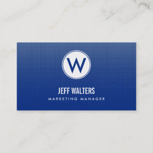 Tarjetas de visita Blue Modern Halftone