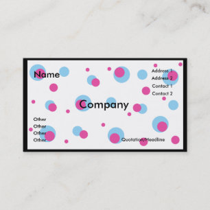 Tarjetas de visita Blue & Pink Polka Dots