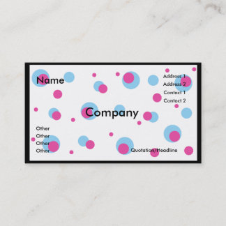 Tarjetas de visita Blue & Pink Polka Dots