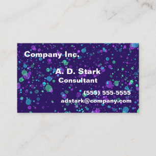 Tarjetas de visita Blue Purple Green Splatt