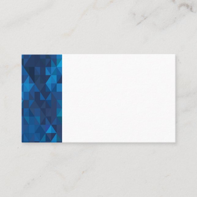 Tarjetas de visita Blue/White Geometría Prisma (Anverso)