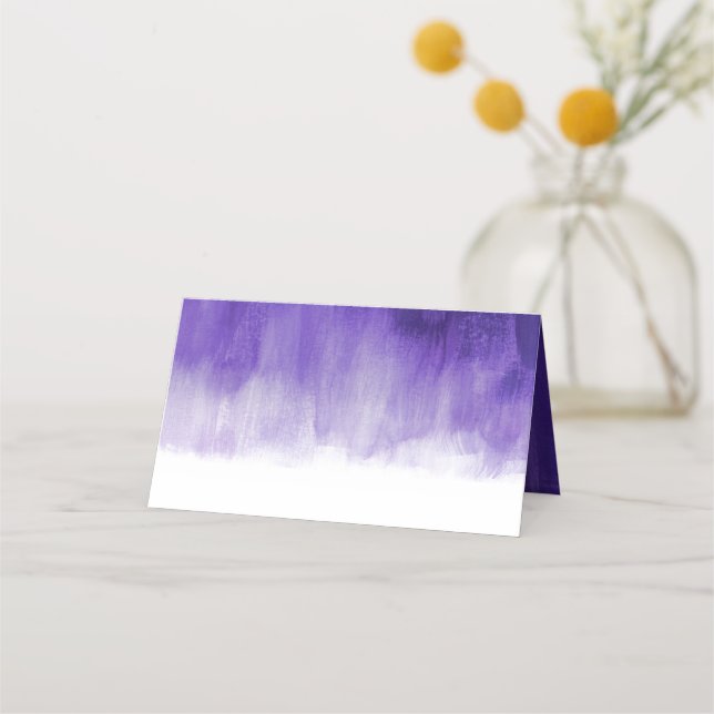 Tarjetas de visita boda púrpura ultravioleta (Anverso)