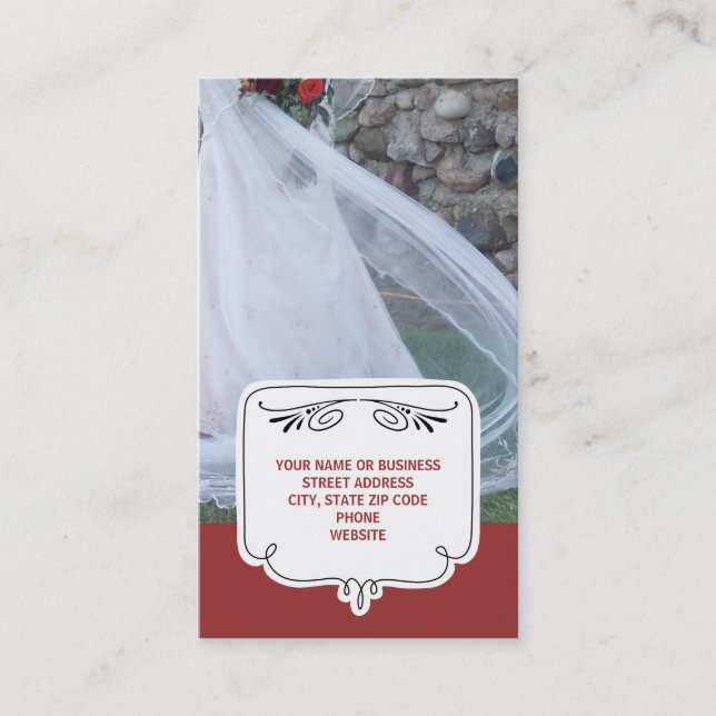 Tarjetas de visita boda {Red} (Anverso)