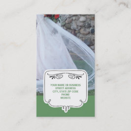 Tarjetas de visita boda {Verde}